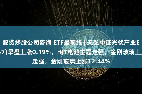 配资炒股公司咨询 ETF最前线 | 天弘中证光伏产业ET