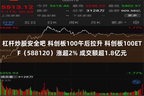 杠杆炒股安全吧 科创板100午后拉升 科创板100ETF（588120）涨超2% 成交额超1.8亿元