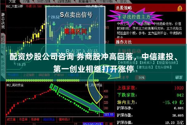 配资炒股公司咨询 券商股冲高回落，中信建投、第一创业相继打开涨停