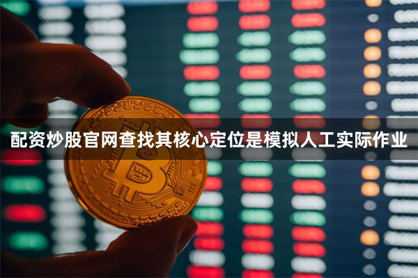 配资炒股官网查找其核心定位是模拟人工实际作业